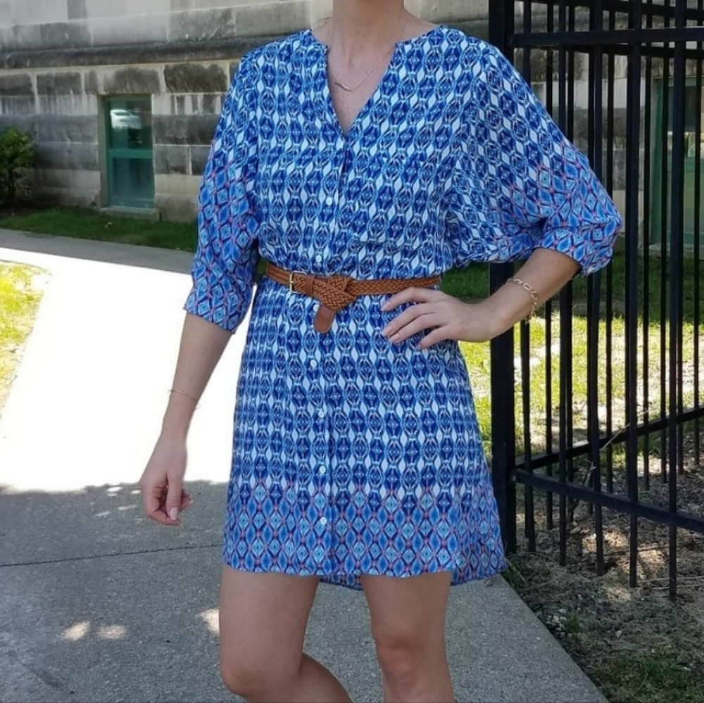 Vici Lalaria Printed Button Down Dress Size XS
